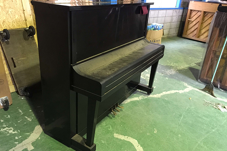 自然災害で被害に遭われたピアノの修理